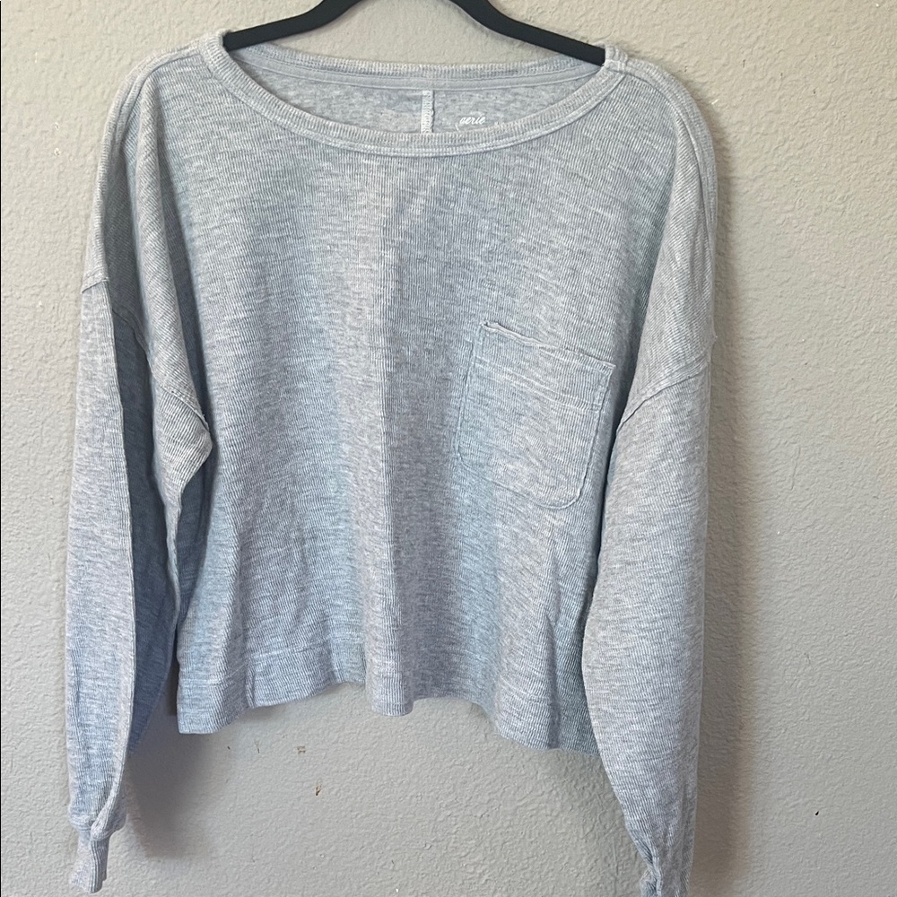 Aerie Gray Long Sleeve Top